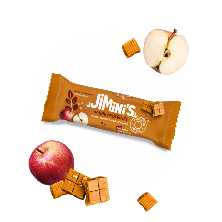Barre protéinée pomme, caramel & poudre d'insectes