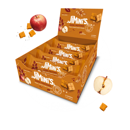 Barre protéinée pomme, caramel & poudre d'insectes