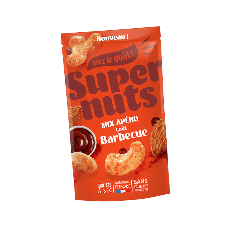 Supernuts apéro mix BBQ amandes cajou