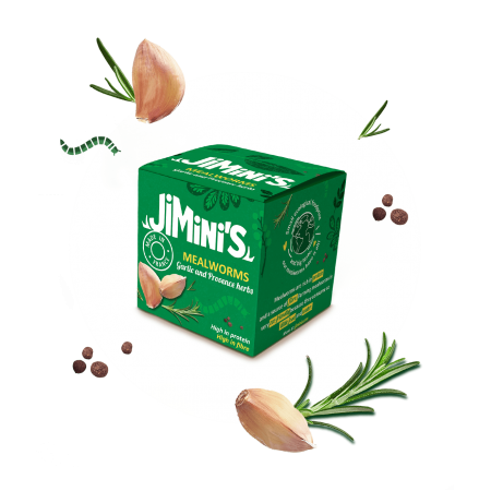 Mehlwürmer Knoblauch & Kräuter 15g – mediterraner Insektensnack
