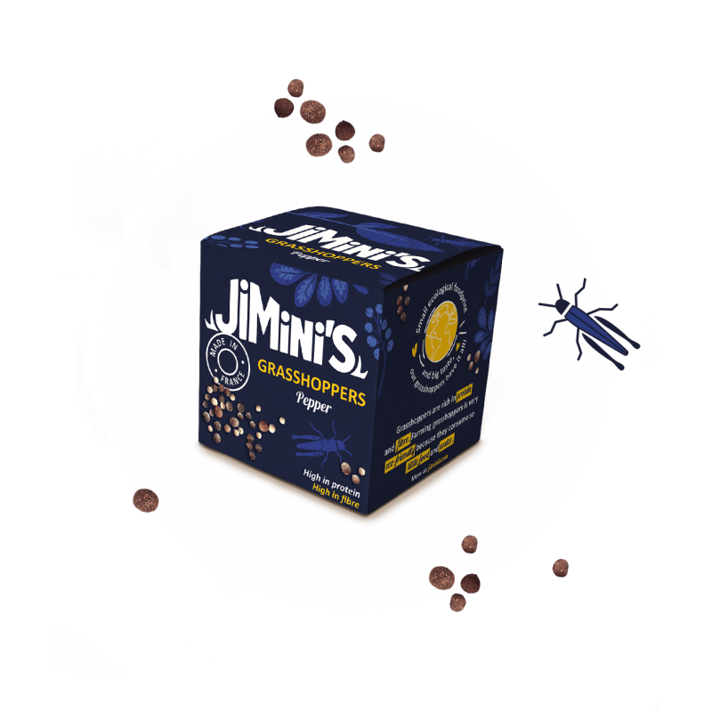 Heuschrecken 3 Pfeffer 10g – knuspriger Insektensnack