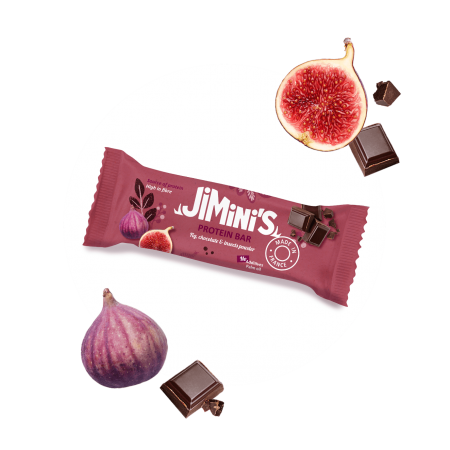 Fig and chocolate protein bar