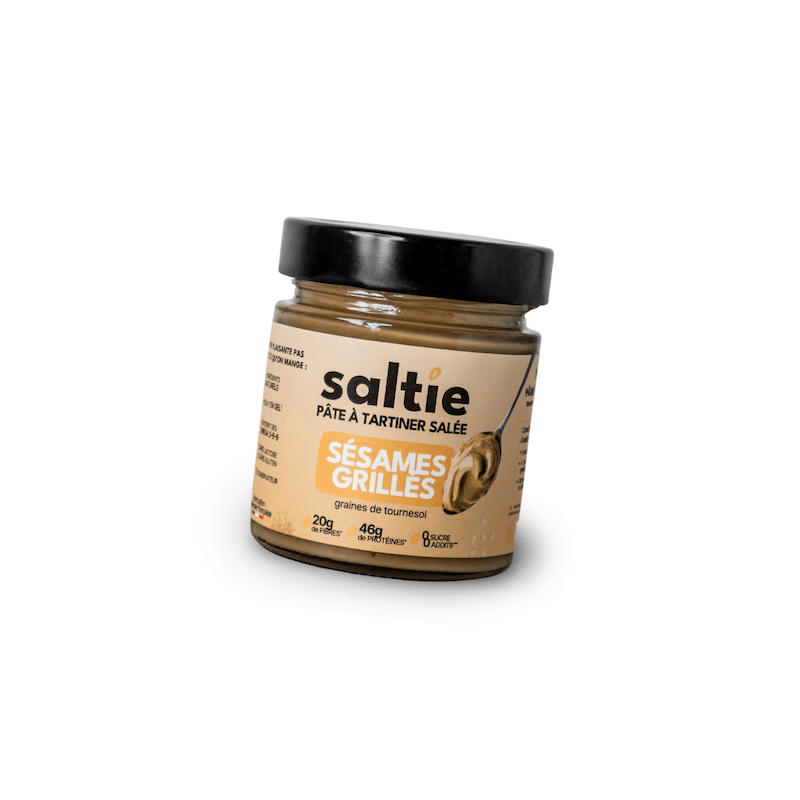 Saltie herzhafte Aufstrichcreme mit gerösteten Sesamsamen