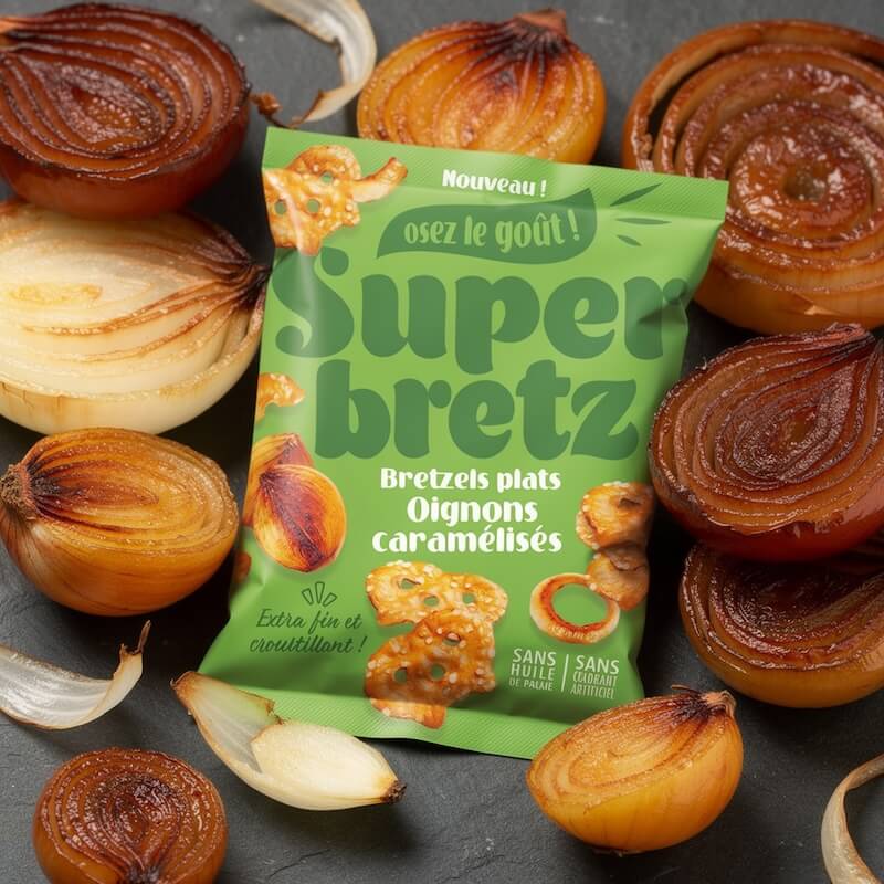Bretzels oignons caramélisés